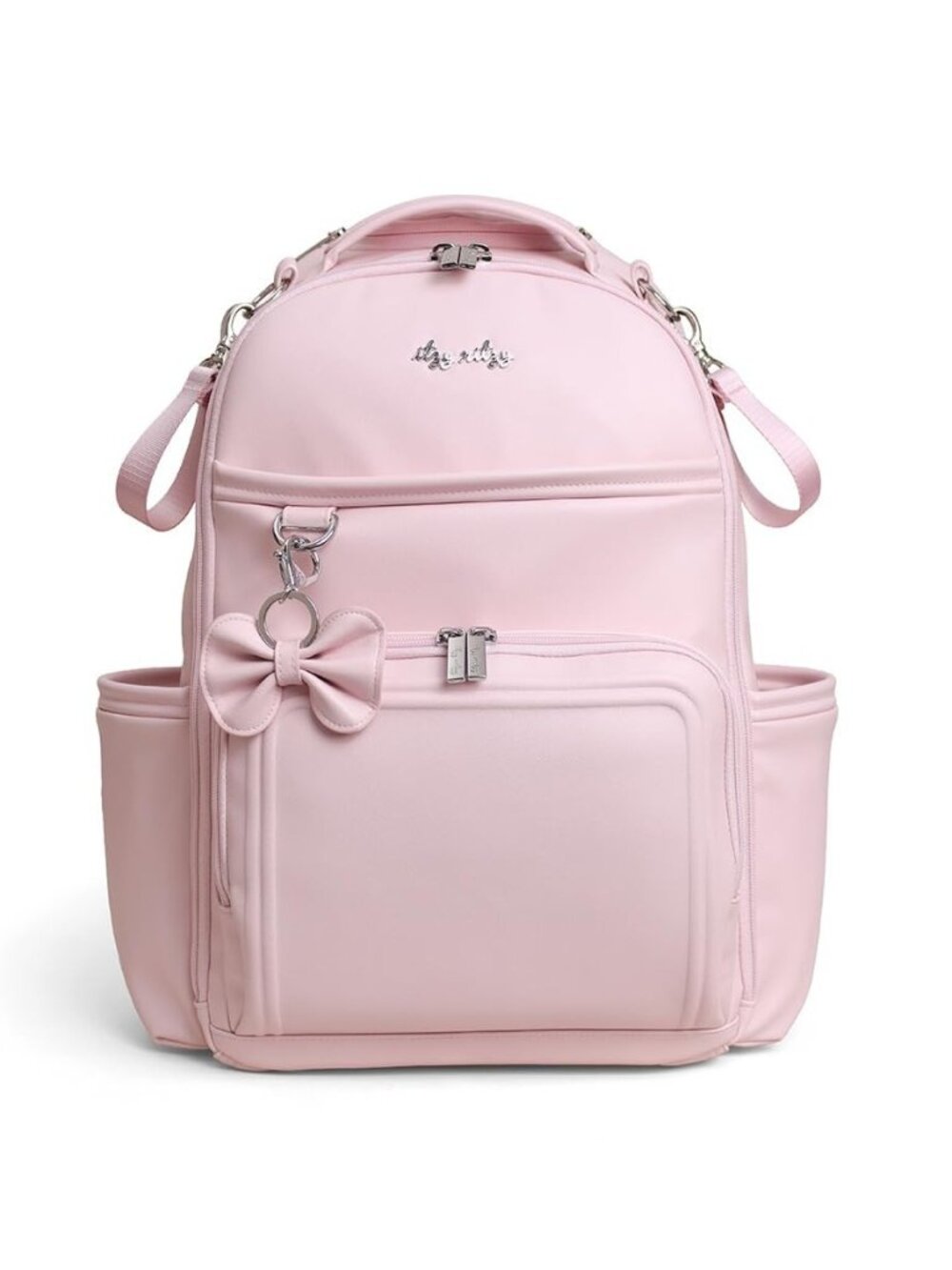 Itzy Ritzy Boss Plus Diaper Bag Backpack with 19 Pockets (Ribbons & Bows)